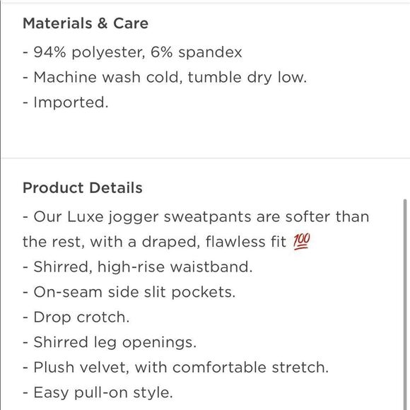 Old Navy High Waisted Luxe Velvet Jogger Sweatpants Size L - Picture 5 of 7